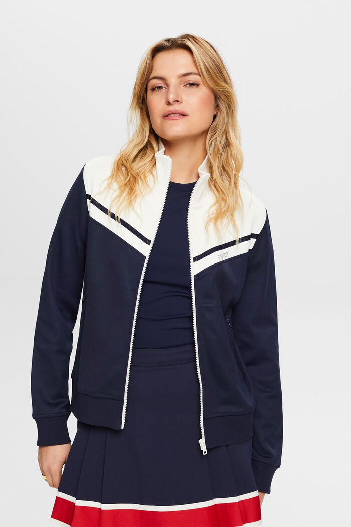 Two-Tone Track Jacket, NAVY, detail image number 0