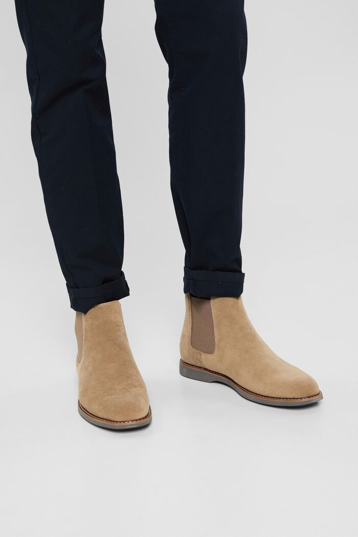 Chelsea boots in imitation suede, SAND, detail image number 3