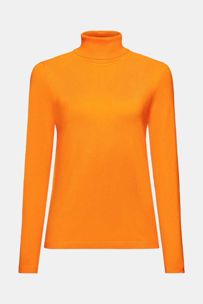 Long-Sleeve Turtleneck Sweater, GOLDEN ORANGE, detail image number 6