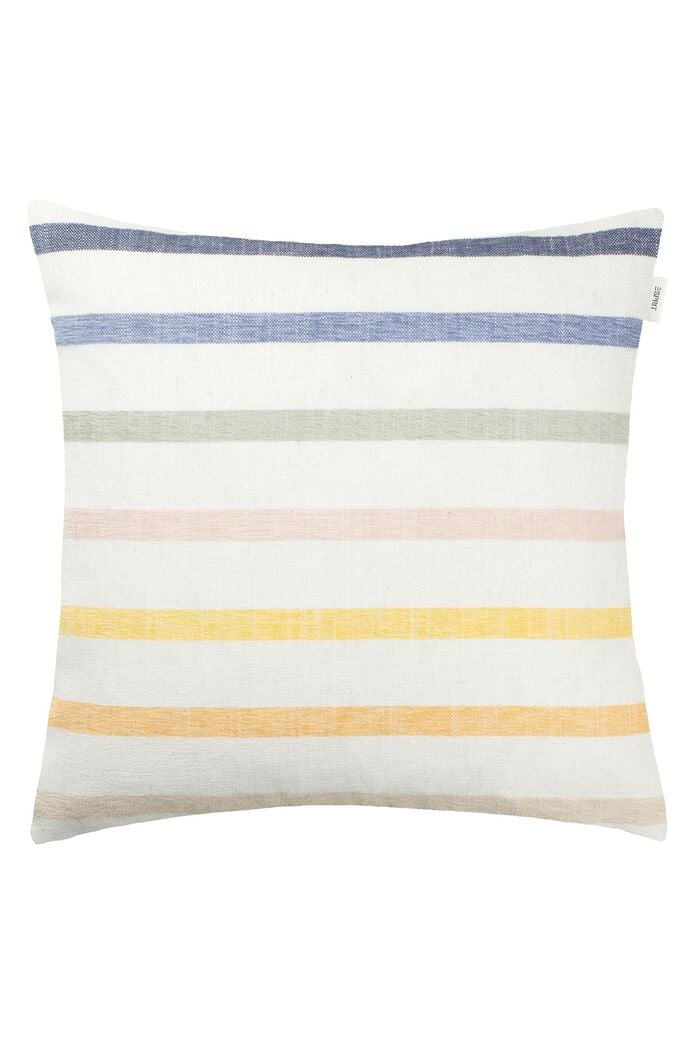 Decorative cushion cover with colourful striped pattern, MULTICOLOUR, detail image number 0