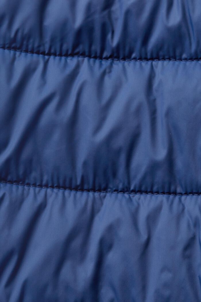 Quilted jacket with high neck, PETROL BLUE, detail image number 4