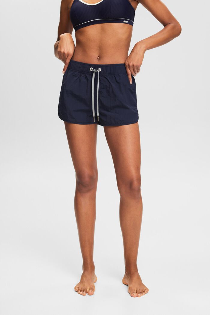 Crinkled Beach Shorts, NAVY, detail image number 1