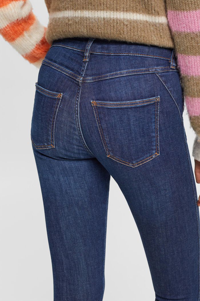 High-rise skinny stretch jeans, BLUE LIGHT WASHED, detail image number 4