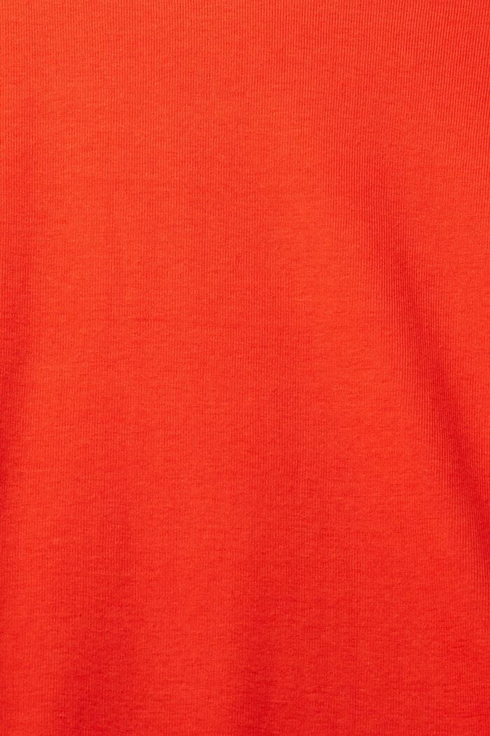 Long sleeve top, RED, detail image number 4