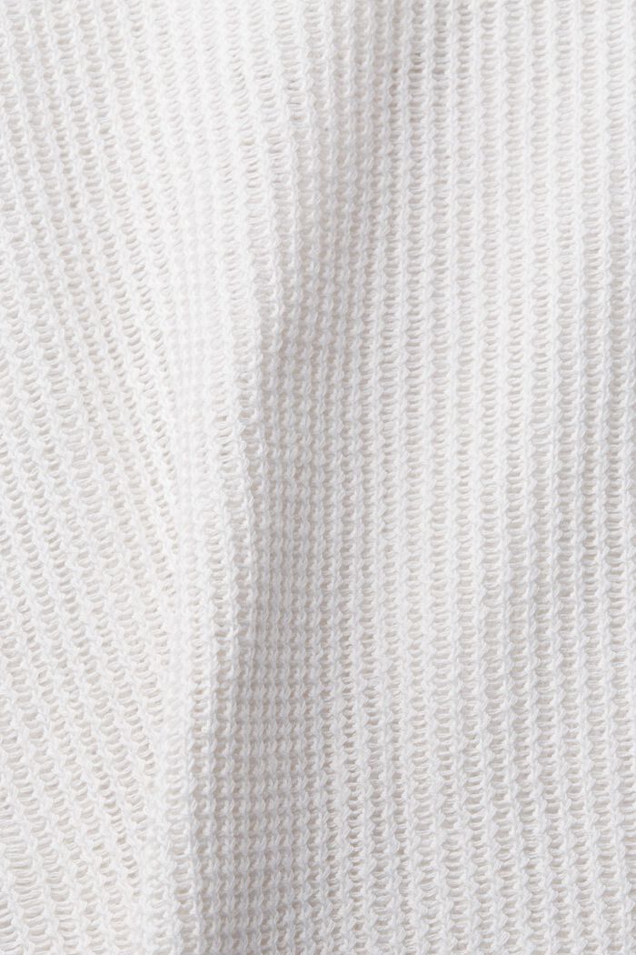 Chunky knit jumper made of blended linen, WHITE, detail image number 4