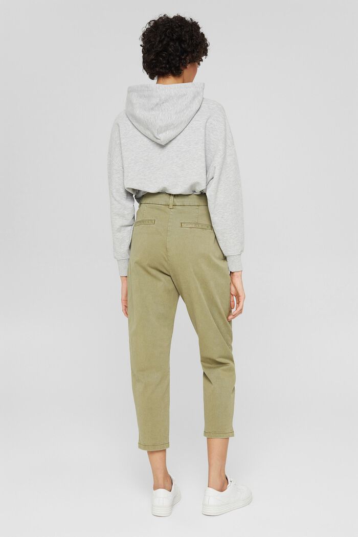 Trousers with waist pleats, LIGHT KHAKI, detail image number 3