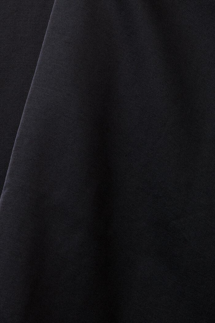 Long-Sleeve Satin Blouse, BLACK, detail image number 4