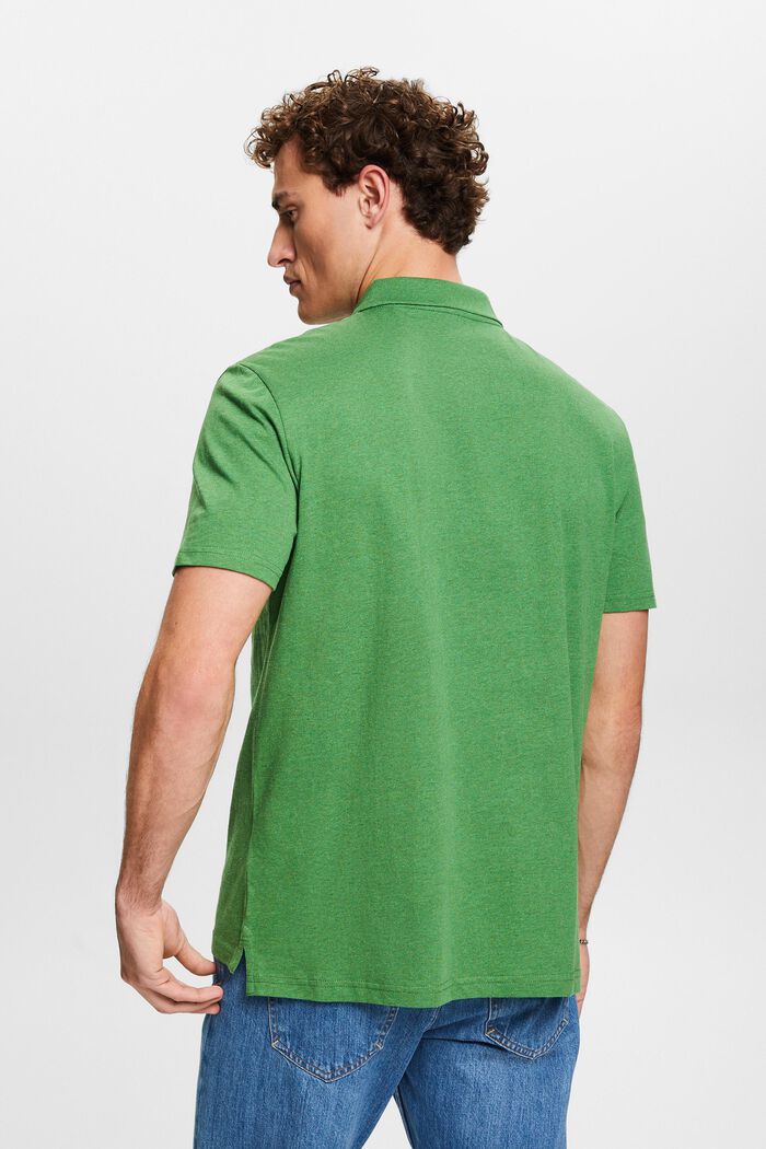 Melange Polo Shirt, LEAF GREEN, detail image number 2