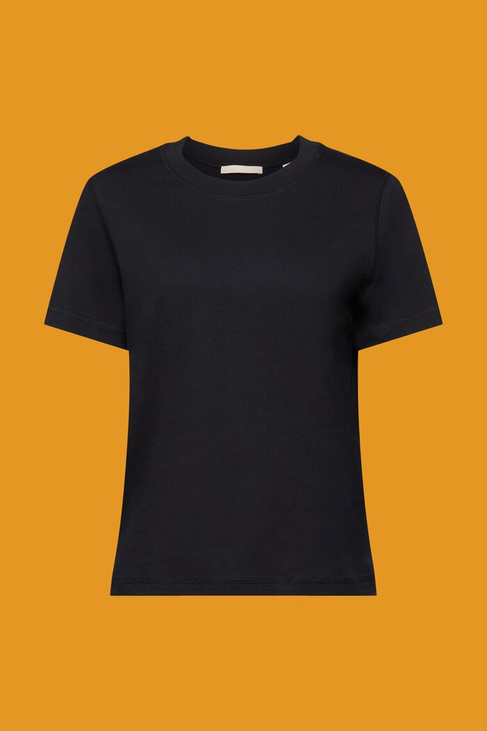 Loose T-shirt, 100% cotton, BLACK, detail image number 7