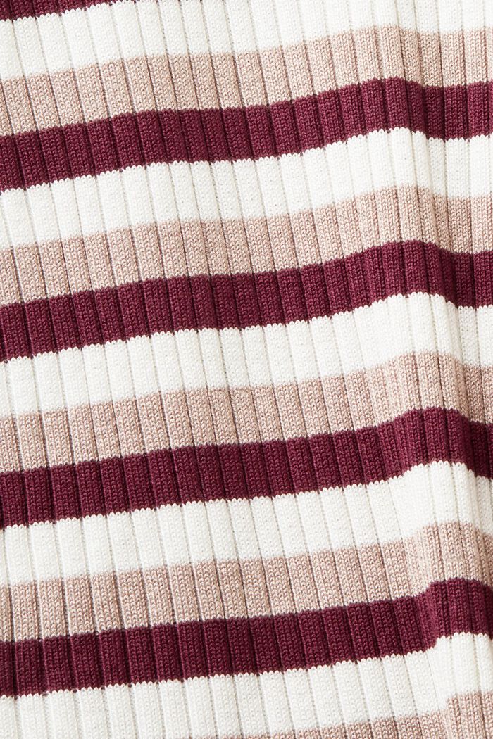 Striped Rib-Knit Top, NEW AUBERGINE, detail image number 5