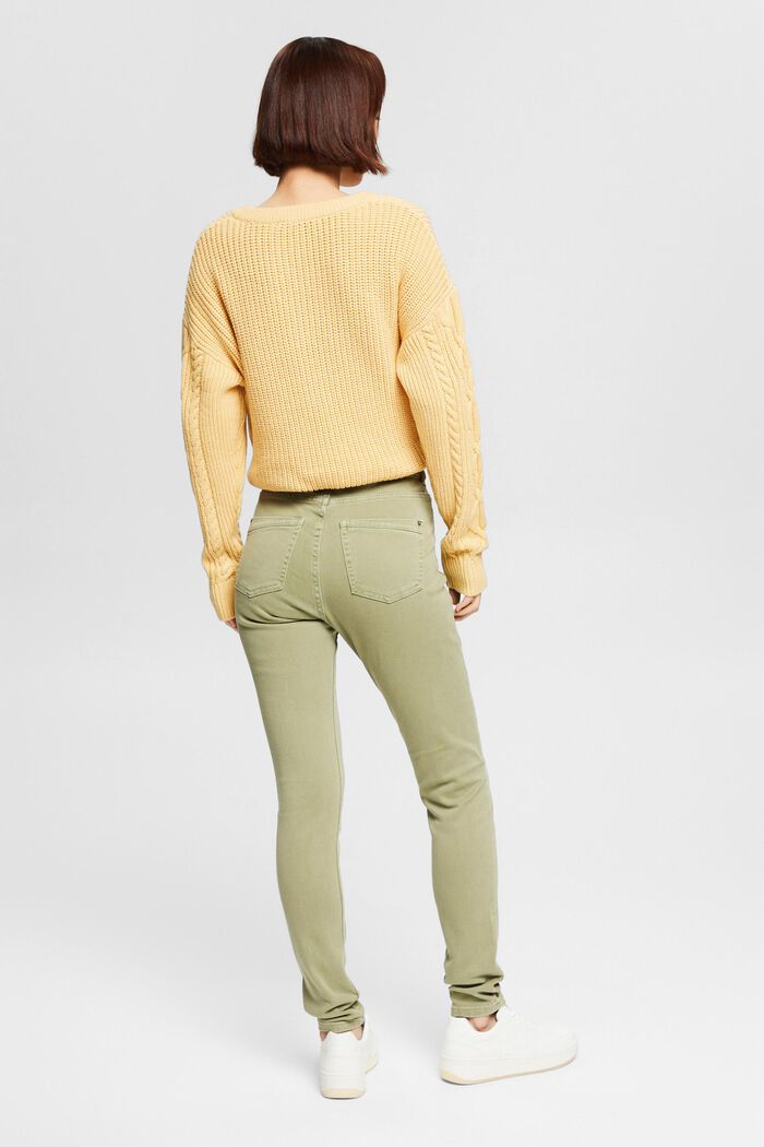 Stretch trousers with zip detail, LIGHT KHAKI, detail image number 3