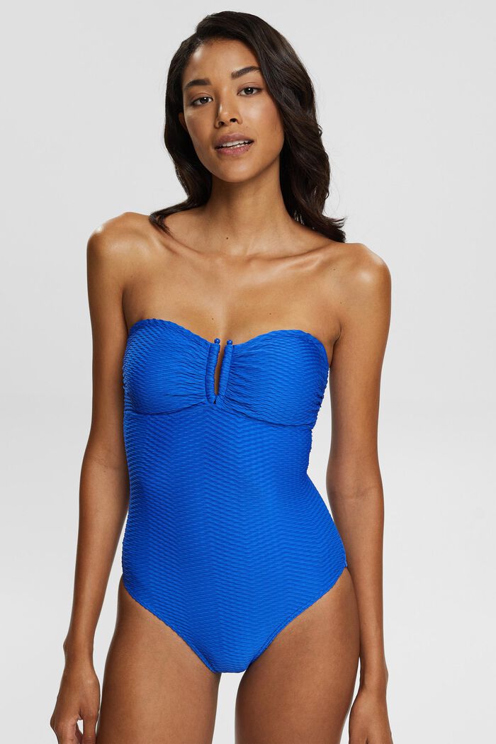 Swimsuit with flexible straps, BRIGHT BLUE, detail image number 2