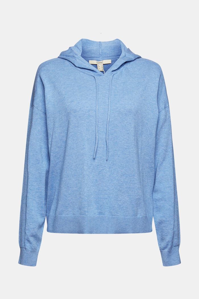 Hooded jumper, 100% cotton, LIGHT BLUE LAVENDER, overview