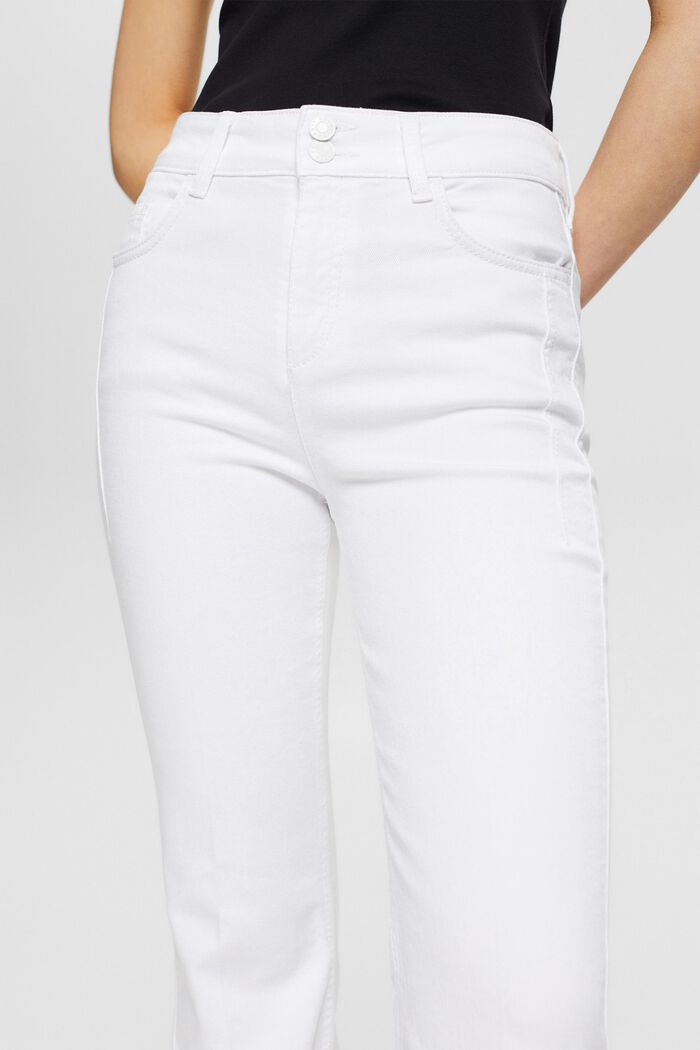 Bootcut jeans with pressed pleat, WHITE, detail image number 2