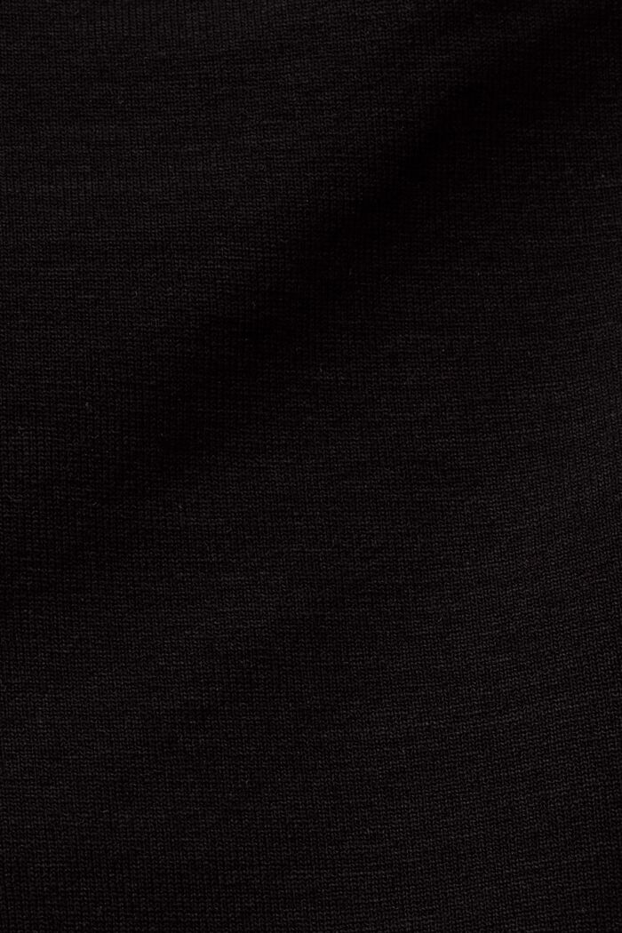 Wrap look jersey midi skirt, BLACK, detail image number 6
