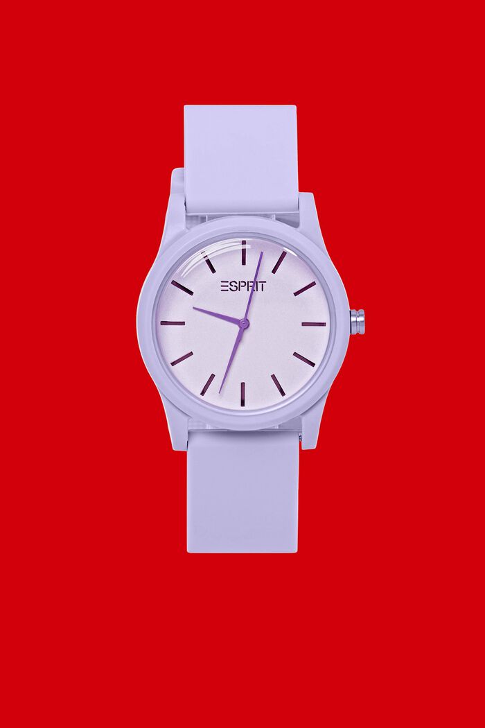 Coloured watch with rubber band, LILAC, detail image number 0