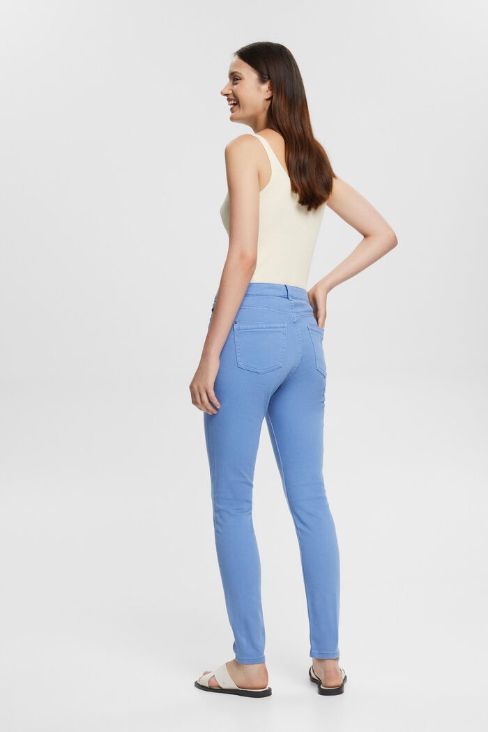 Stretch trousers with zip detail, LIGHT BLUE LAVENDER, detail image number 4