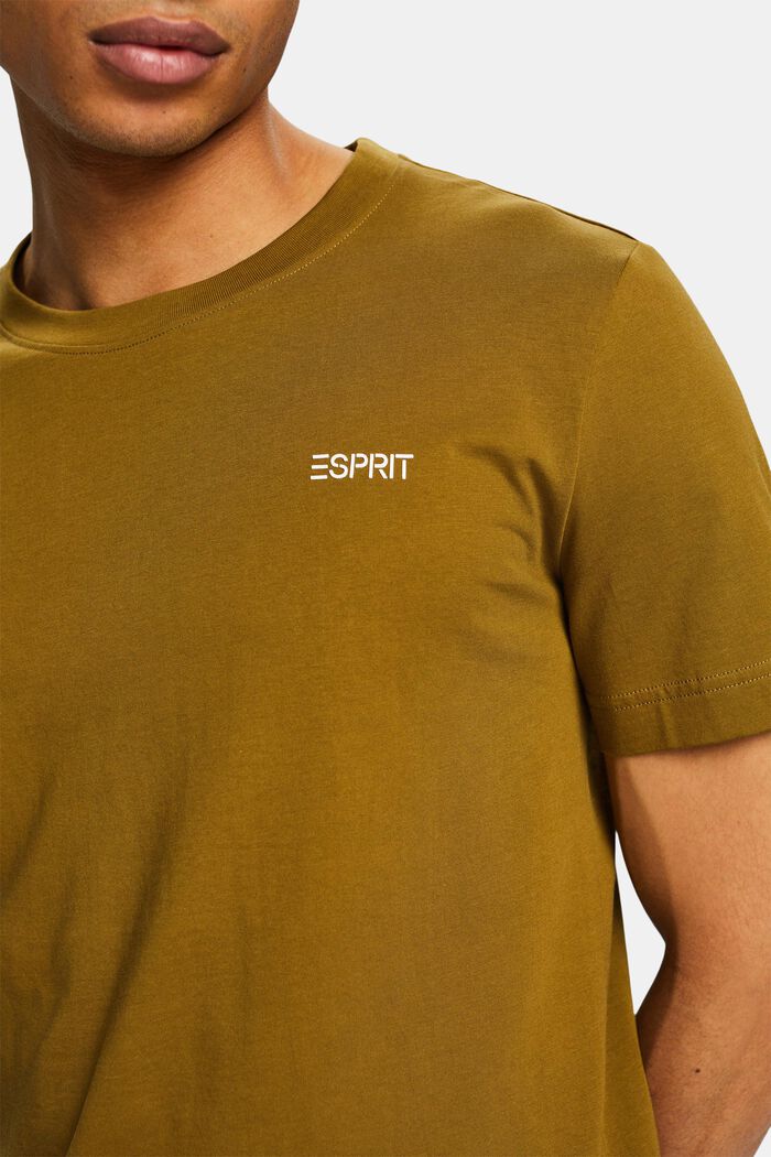 Logo Cotton Jersey T-Shirt, OLIVE, detail image number 3