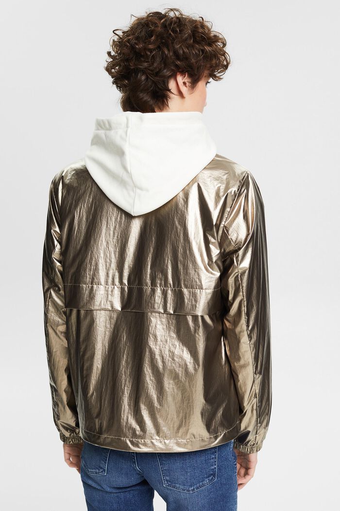 Made of recycled material: metallic jacket, TAUPE, detail image number 3