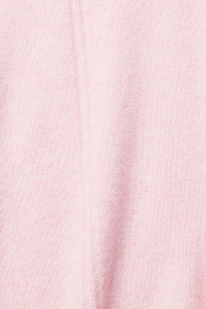 Wool blend: fluffy jumper with stand-up collar, LIGHT PINK, detail image number 1
