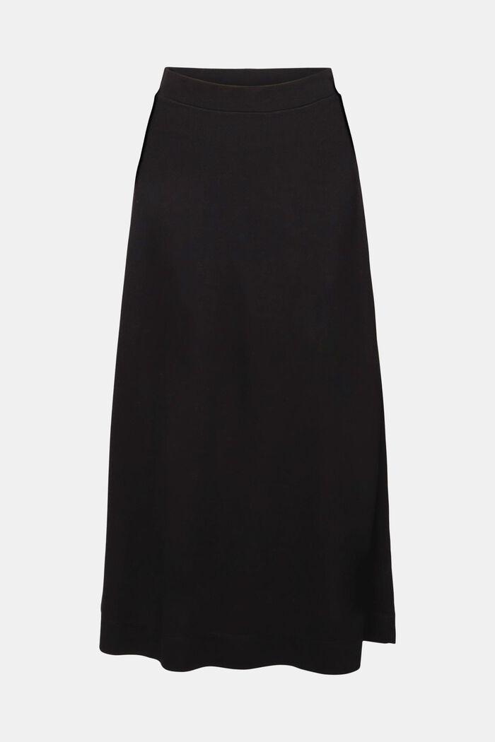 Asymmetric midi skirt, BLACK, detail image number 6