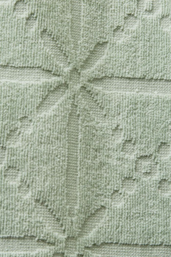 Hooded Velours Bathrobe, SOFT GREEN, detail image number 4