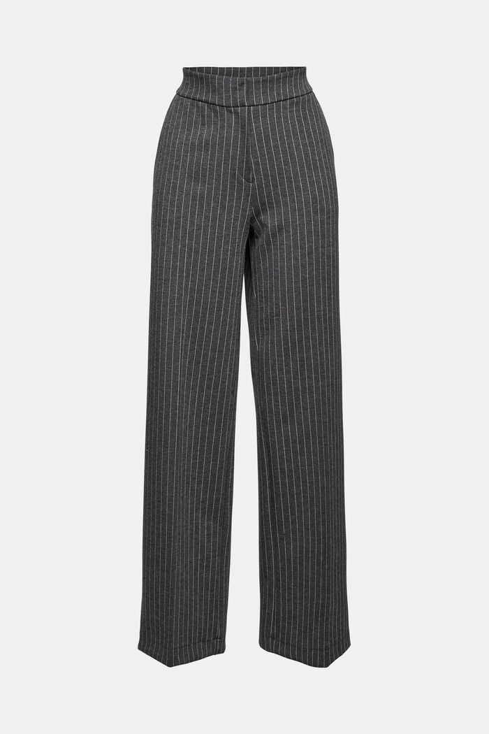 Made of recycled material: PINSTRIPE mix & match trousers, BLACK, overview