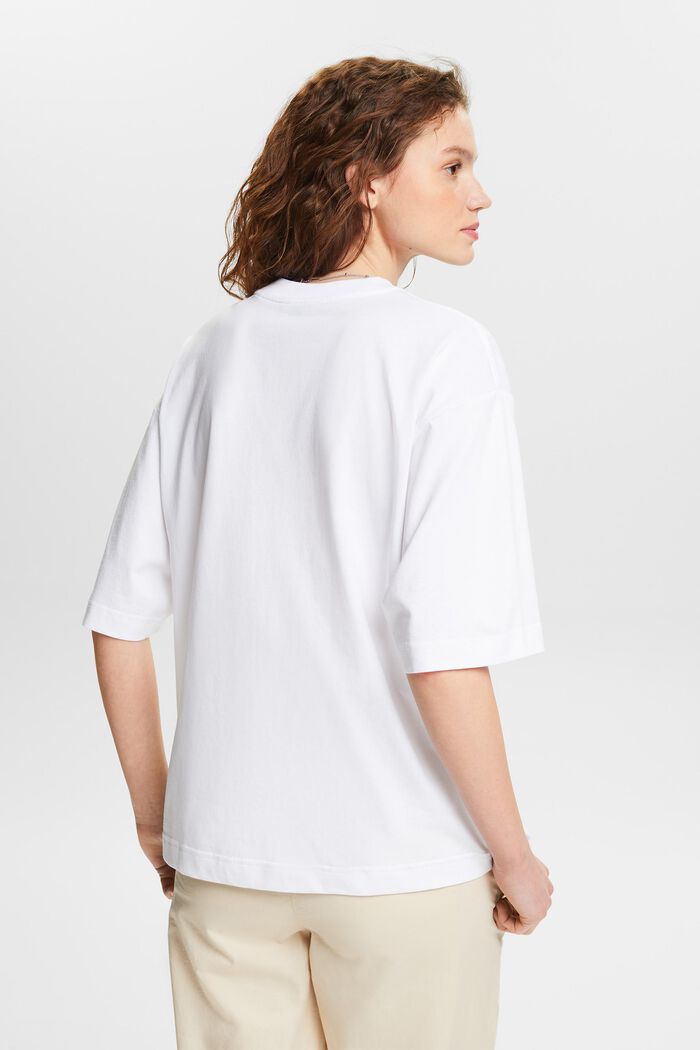 Graphic Print Oversized T-Shirt, WHITE, detail image number 2