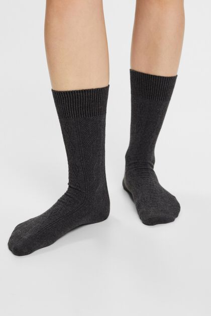 Cable-Knit Socks
