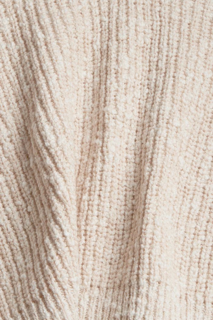 Chunky-knit jumper made of blended cotton, OFF WHITE, detail image number 4