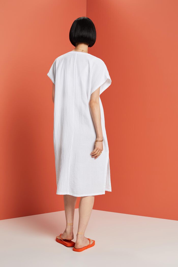 Beach tunic dress, 100% cotton, WHITE, detail image number 1