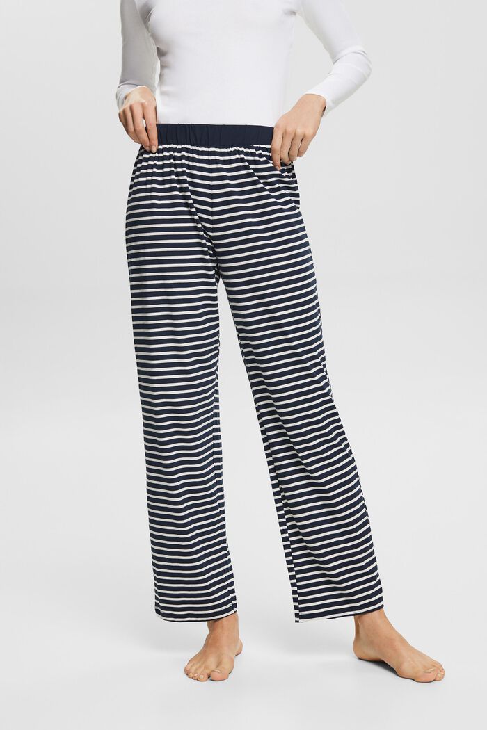 Striped  Pull-On Pajama Pant, NAVY, detail image number 0