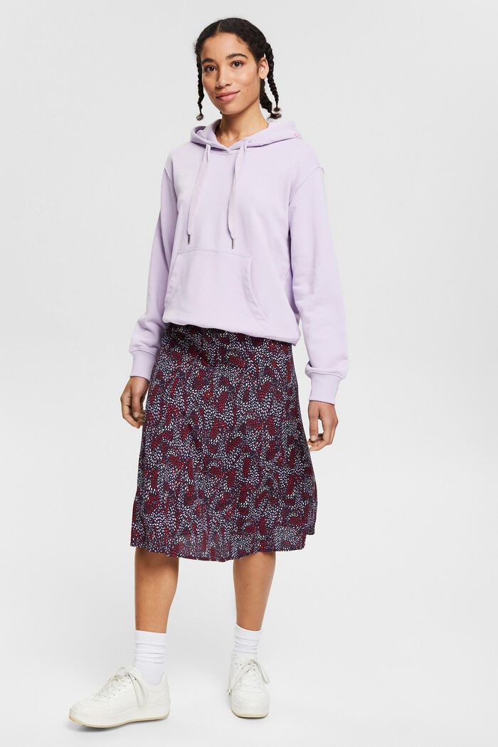 Printed skirt, LENZING™ ECOVERO™, NAVY, detail image number 5