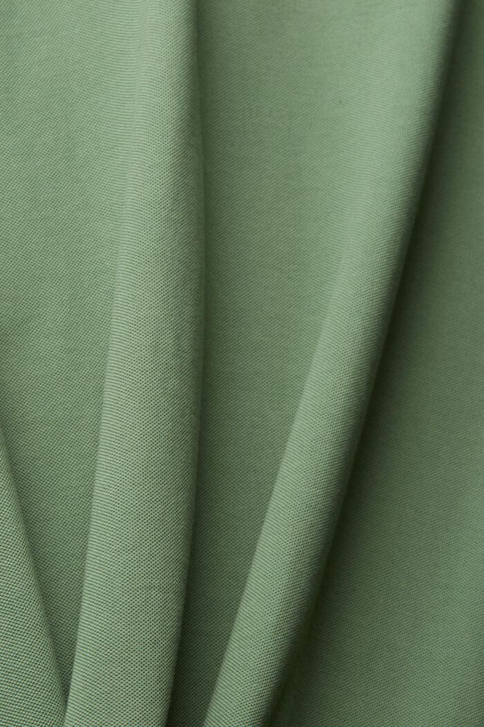 Cotton piqué polo shirt, GREEN, detail image number 4