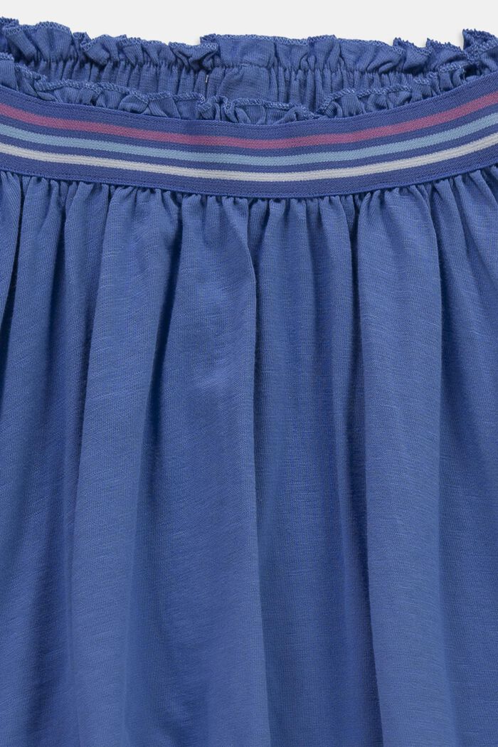 Midi skirt with striped waistband, BLUE, detail image number 2