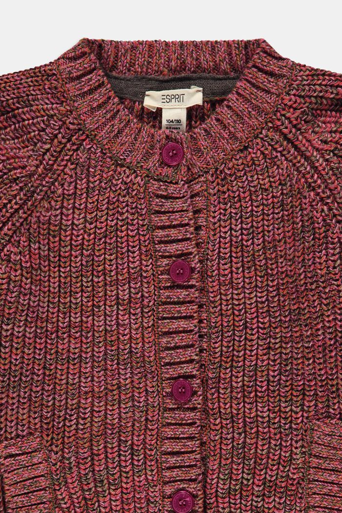 Colourful knitted cardigan, BERRY PURPLE, detail image number 2