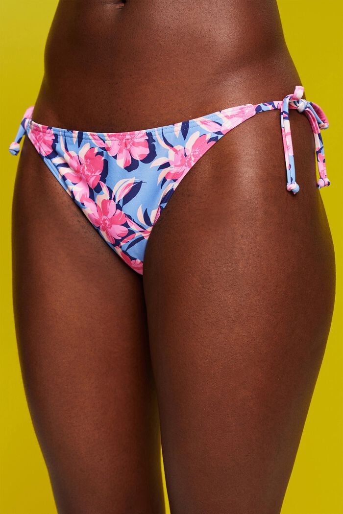 Recycled: bikini bottoms with side ties, LIGHT BLUE LAVENDER, detail image number 1