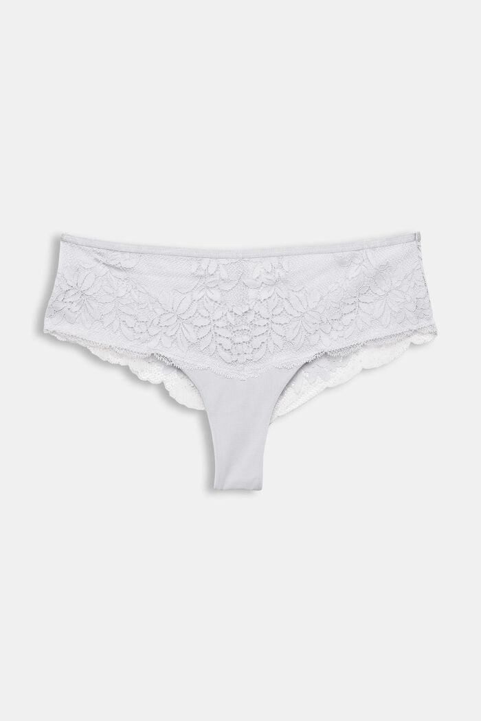 Recycled: briefs with lace, LAVENDER, overview