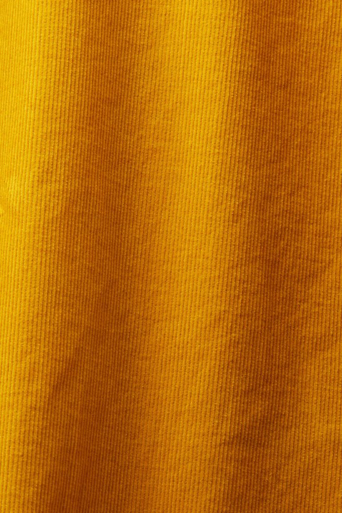 Corduroy shirt, 100% cotton, NEW AMBER YELLOW, detail image number 5