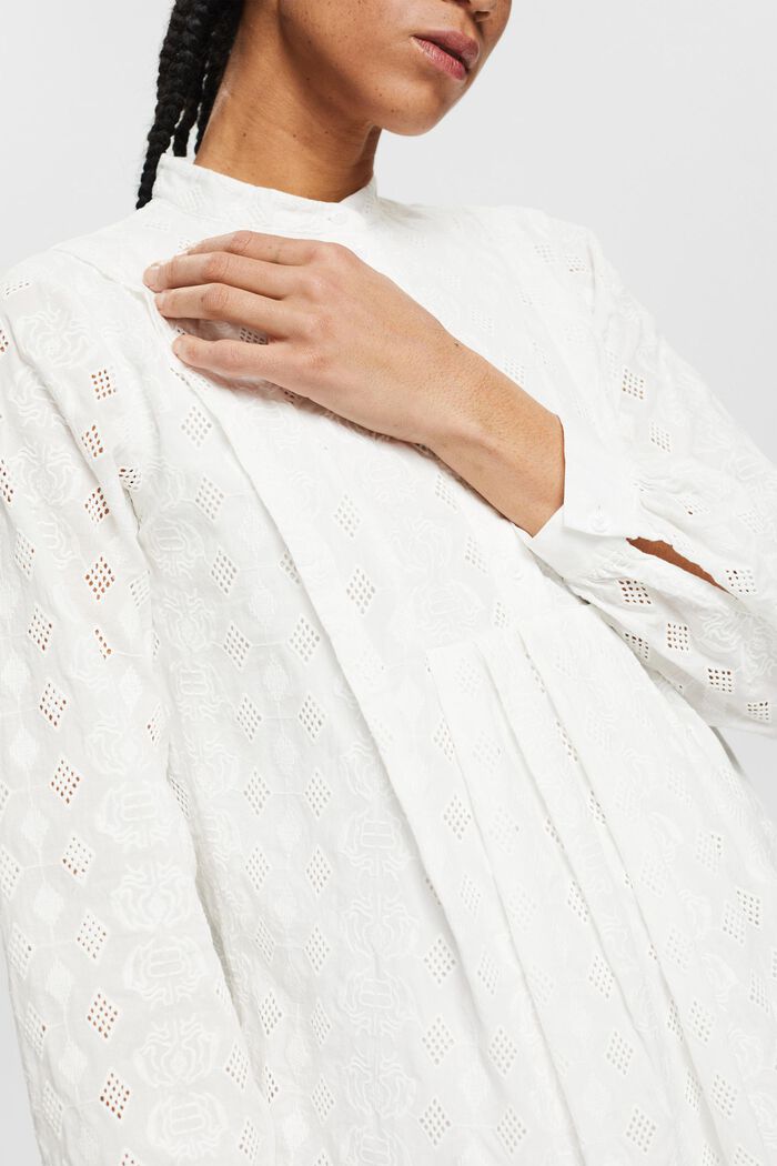 Dress with embroidery, OFF WHITE, detail image number 3