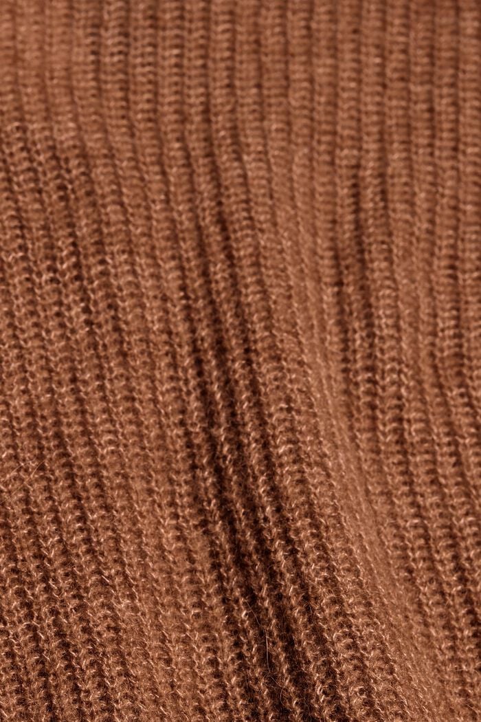 Alpaca blend: V-neck jumper, CARAMEL, detail image number 4