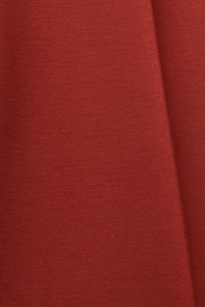 Punto jersey straight fit trousers, RUST BROWN, detail image number 5