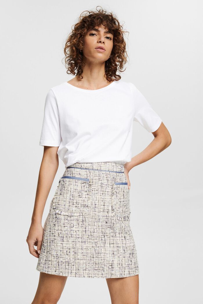 BOUCLÉ mix + match skirt, NAVY, detail image number 5
