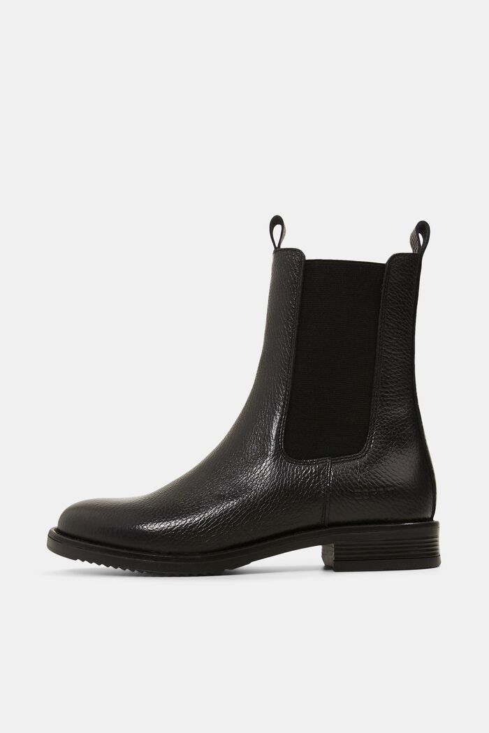Smooth leather Chelsea boots, BLACK, detail image number 0