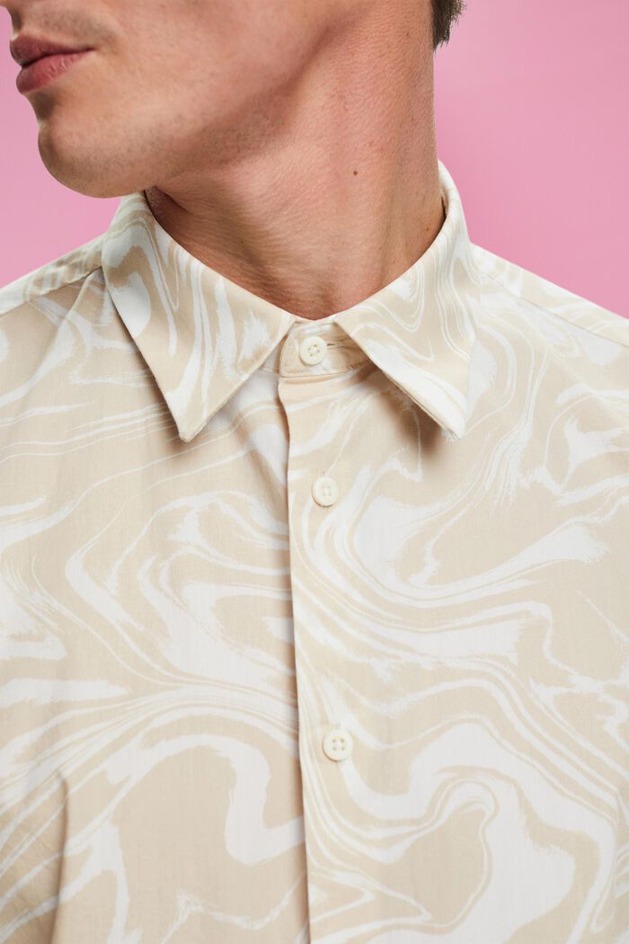 Shirt with wavy retro print, OFF WHITE, detail image number 2
