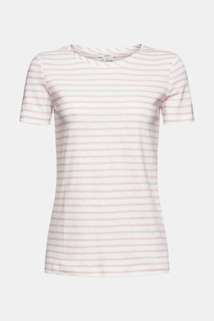 With linen: striped T-shirt, LIGHT PINK, detail image number 6