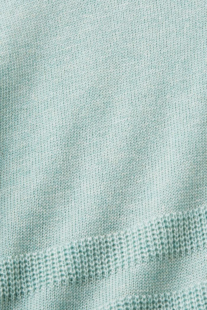 Boxy Crewneck Sweater, LIGHT AQUA GREEN, detail image number 5