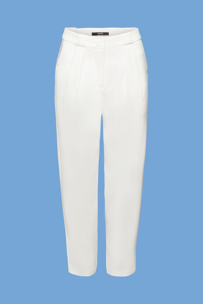 Spring twill cropped trousers, WHITE, detail image number 7