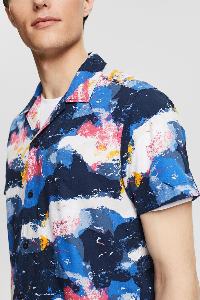 Short sleeve patterned shirt, BRIGHT BLUE, detail image number 2