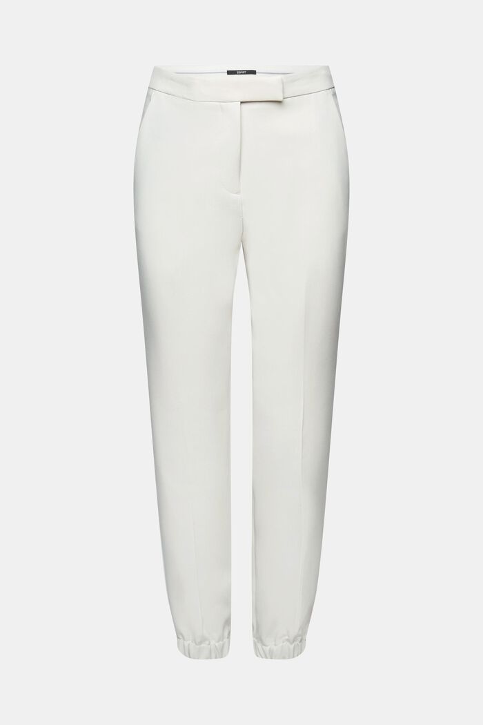 Cropped trousers with elasticated leg cuffs, PASTEL GREY, detail image number 6